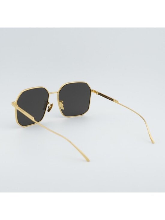 Bottega Veneta BV1108SA 001 Sunglasses Gold Square Frame, Grey Lenses main image 9